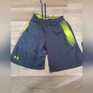 Under Armour Short, Gray/Volt Yellow, Men's M